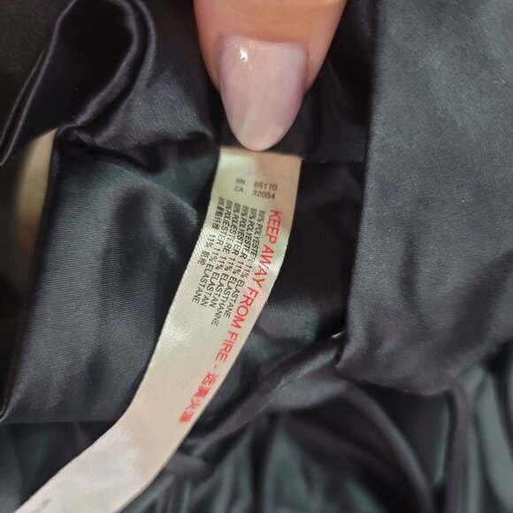 Free People Back & Forth Brami Satin Black Crop Top haulter Cross-Back Straps S - Picture 6 of 10